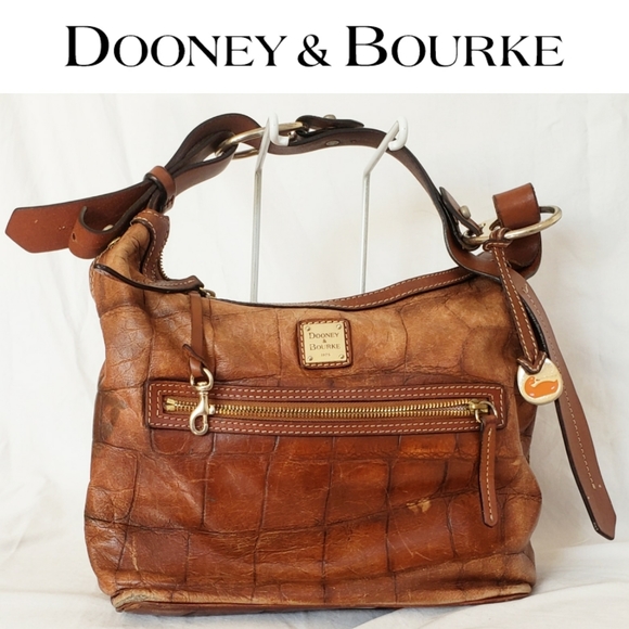Dooney & Bourke Handbags - Dooney & Bourke Brown Leather Gold Purse
